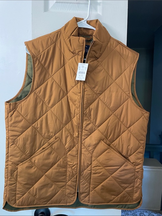J. Crew Other - J.Crew Men's Quilted Vest - Caramel Brown M
